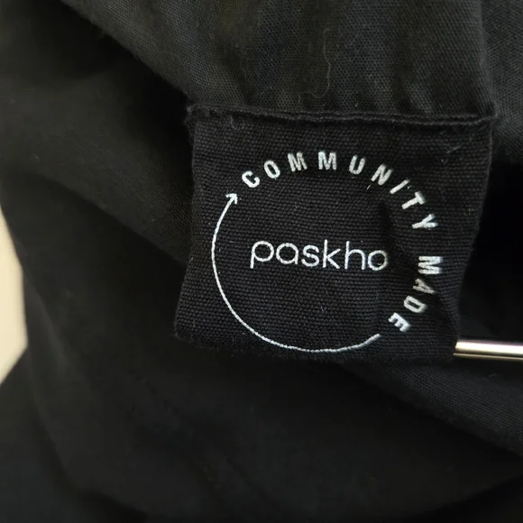 Paskho Namaste Black Travel Pants Wide Leg Elastic Waist XL - Picture 8 of 12